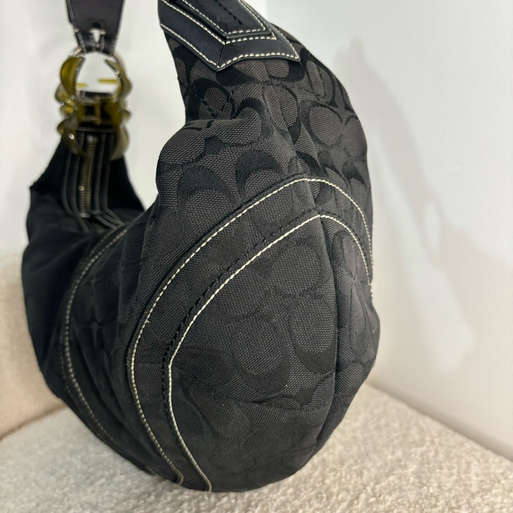 SOLD y2k coach black large hobo shoulder bag - Picture 2 of 8